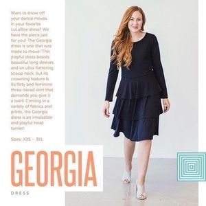 🦄 NWT LuLaRoe Georgia Dress - Solid Black - Small